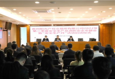 貴州陽光產權交易所有限公司召開2022年第二季度安全生產及消防安全工作專題會暨“安全生產月”活動啟動會
