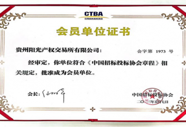 潛心篤志  踔厲奮進——貴州陽光產權交易所成為國家級協會會員