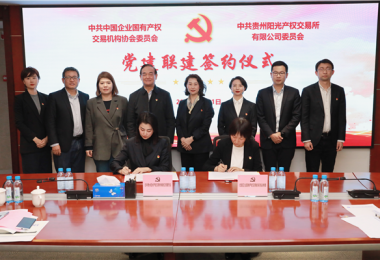 強化黨建引領  深化交流合作——中國產權協會黨委與貴州陽光產權交易所黨委簽署黨建聯建協議