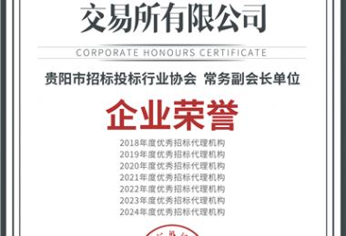 喜報！“七連冠”！貴州陽光產權交易所再獲“優秀招標代理機構”殊榮